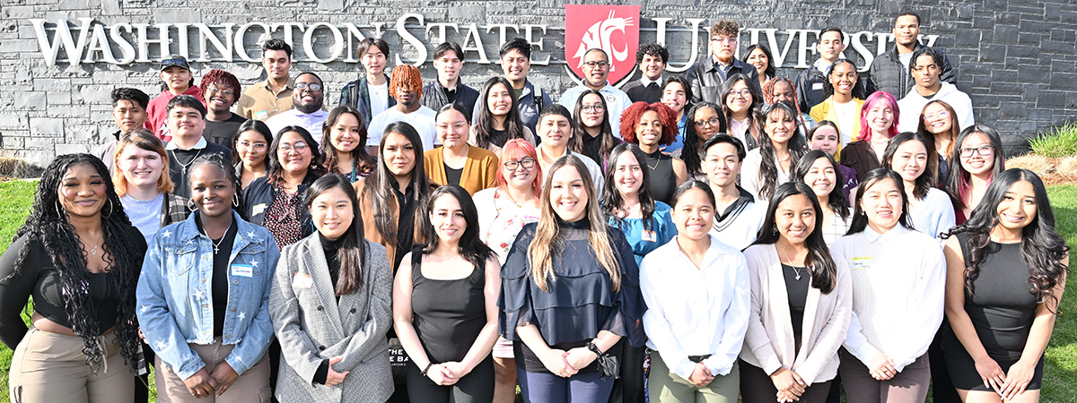 student mentors pose in a group photo